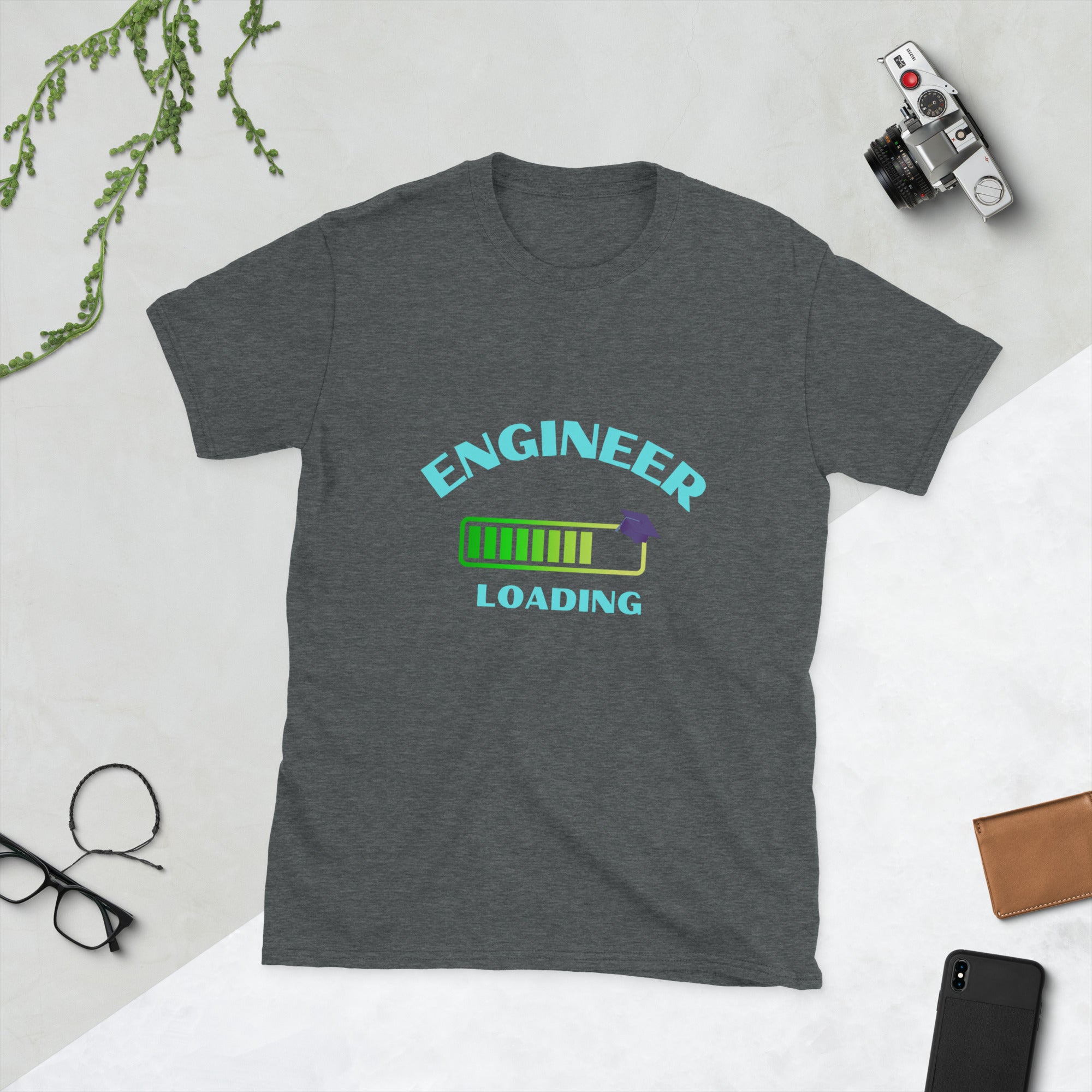 Engineer Loading T-shirt - Funny Engineering Graduation Dark Heather