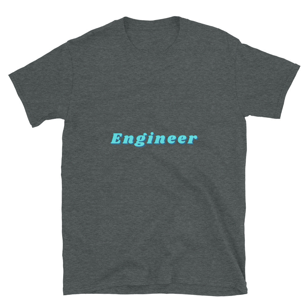 Funky Font Engineer T-shirt Dark Heather