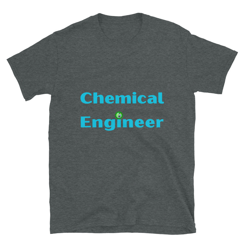 Chemical Engineer Cogs and Flask T-shirt Dark Heather