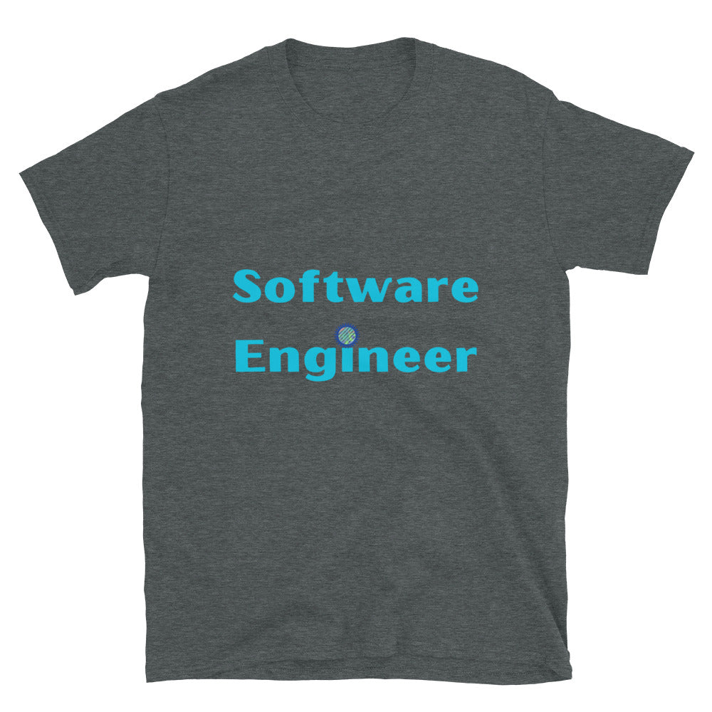 Software Engineer T-shirt. Software Engineering with cogs and binary code Top Dark Heather