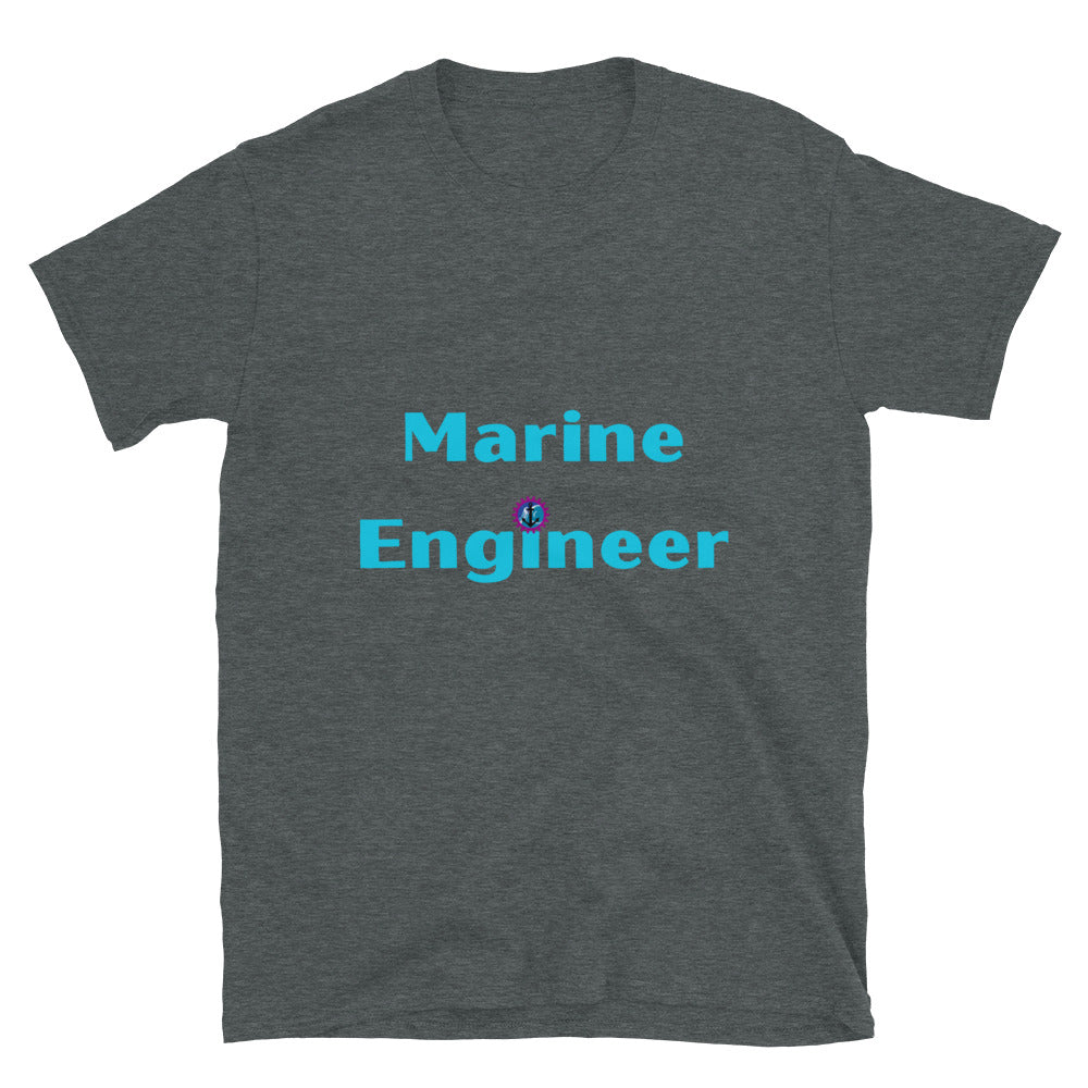 Marine Engineer T-shirt. Marine Engineering Top with cogs and anchor Dark Heather