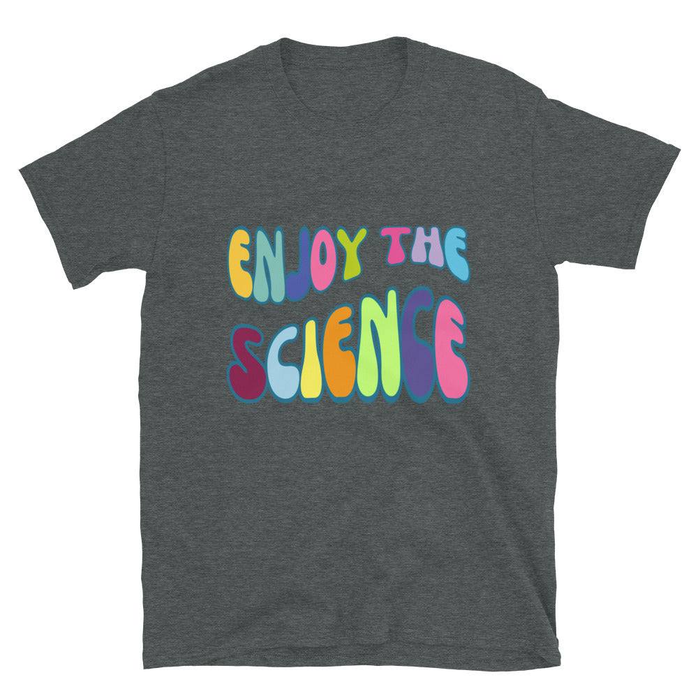 Funky Retro Enjoy the Science T-shirt Dark Heather