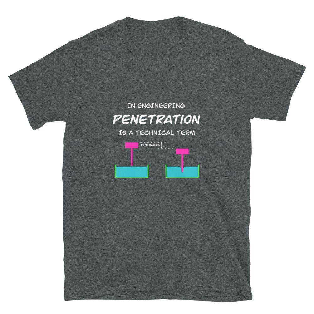 Penetration Testing Essential! Naughty Engineer T-shirt Dark Heather