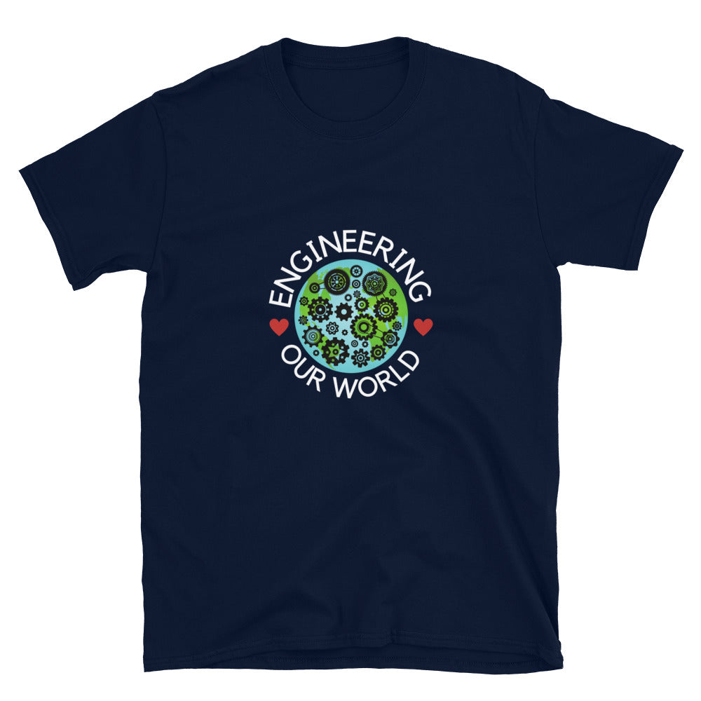 Engineering our World T-shirt. Celebrate Engineers with this Top Navy