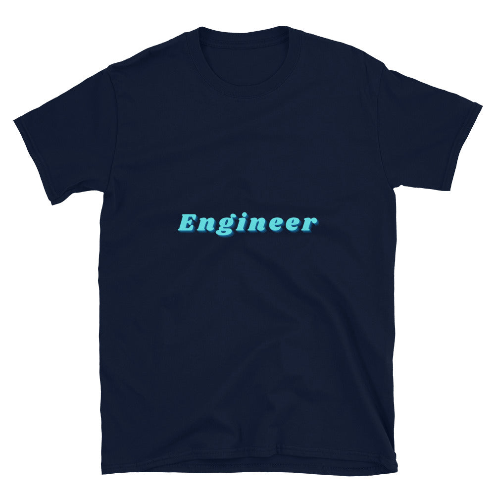 Funky Font Engineer T-shirt Navy