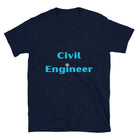 Civil Engineer Cogs and Hardhat T-shirt Navy