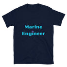 Marine Engineer T-shirt. Marine Engineering Top with cogs and anchor Navy