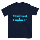 Structural Engineer T-shirt. Structural Engineering Top with cogs & bridge Navy