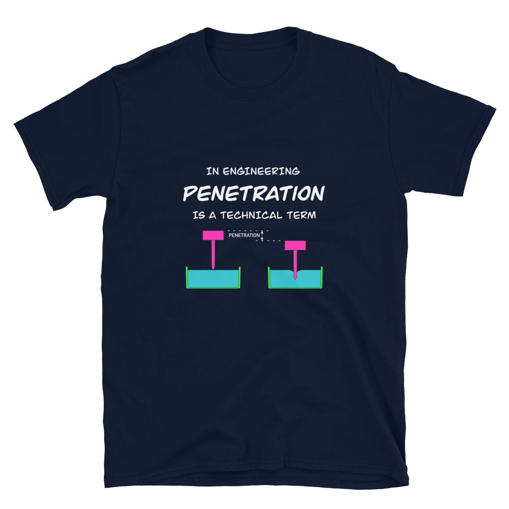 Penetration Testing Essential! Naughty Engineer T-shirt Navy