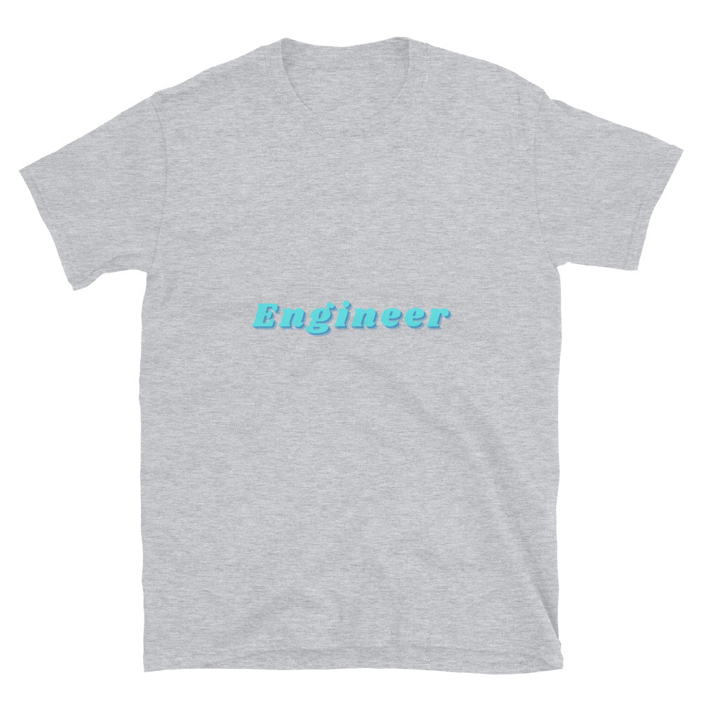 Funky Font Engineer T-shirt Sport Grey