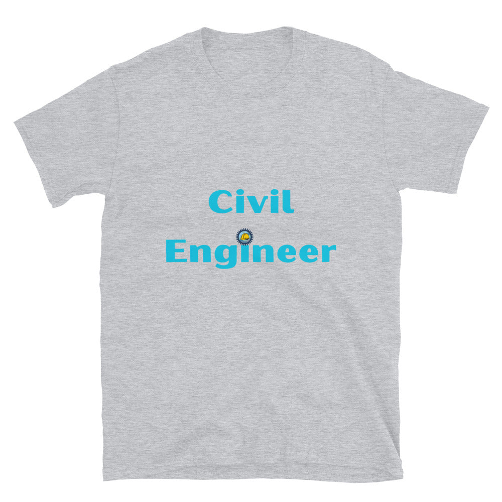 Civil Engineer Cogs and Hardhat T-shirt Sport Grey