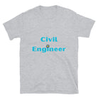 Civil Engineer Cogs and Hardhat T-shirt Sport Grey