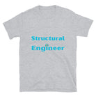 Structural Engineer T-shirt. Structural Engineering Top with cogs & bridge Sport Grey