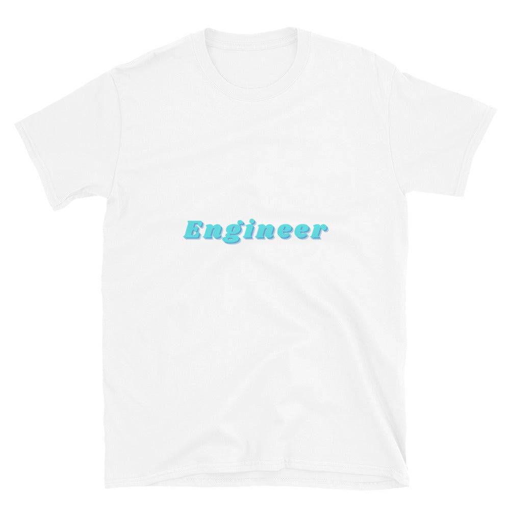 Funky Font Engineer T-shirt White