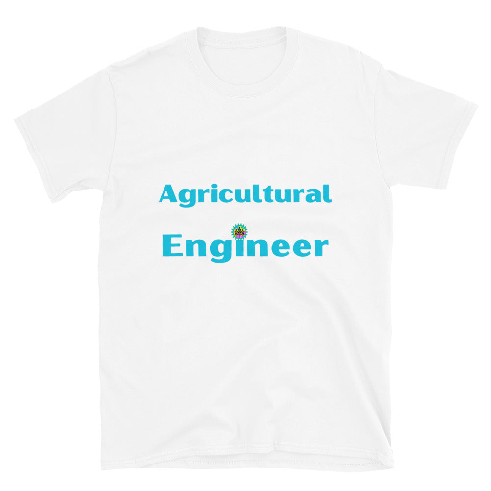 Agricultural Engineer cogs and plants T-shirt White