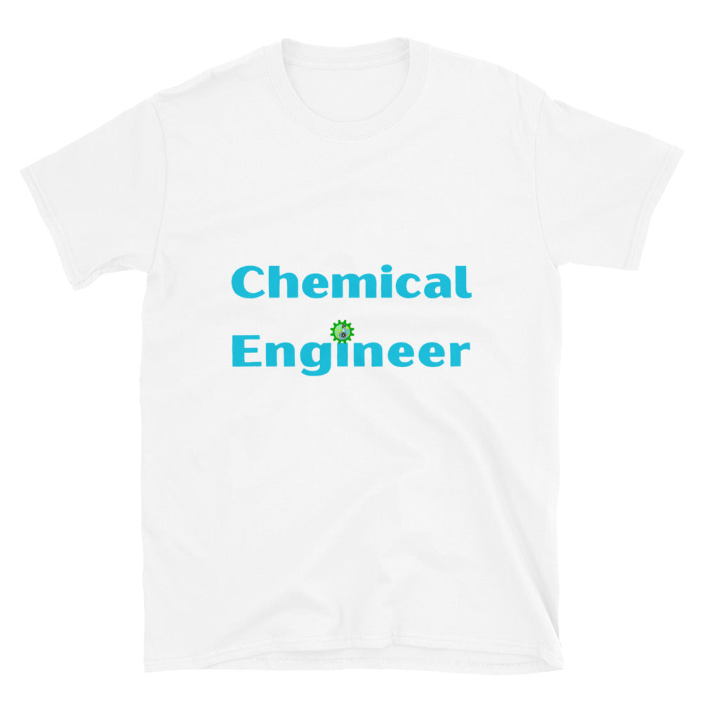 Chemical Engineer Cogs and Flask T-shirt White