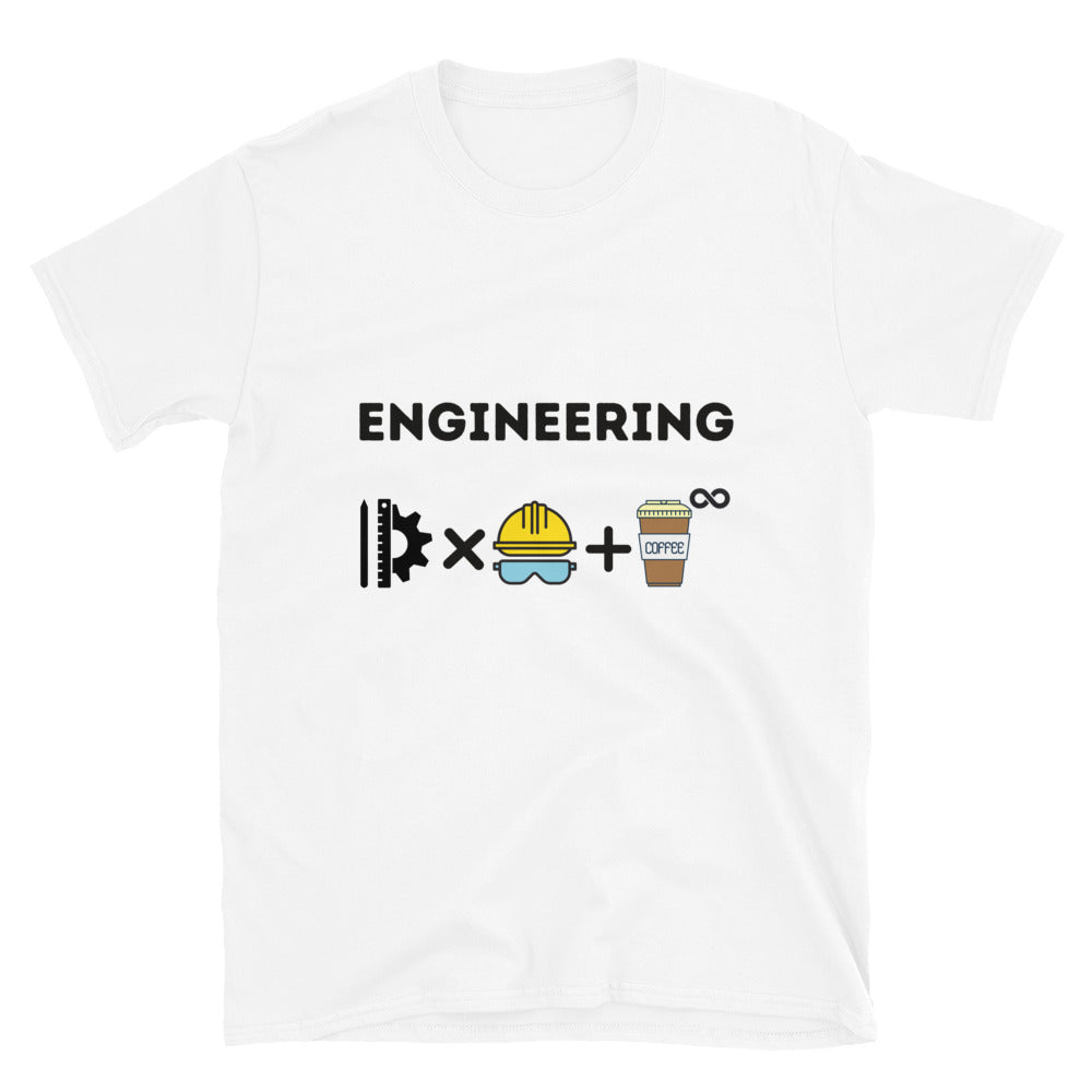 Innovation, hard work and coffee Funny Engineer T-shirt White