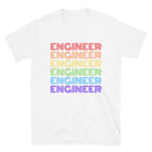 Engineer Retro Rainbow T-shirt White