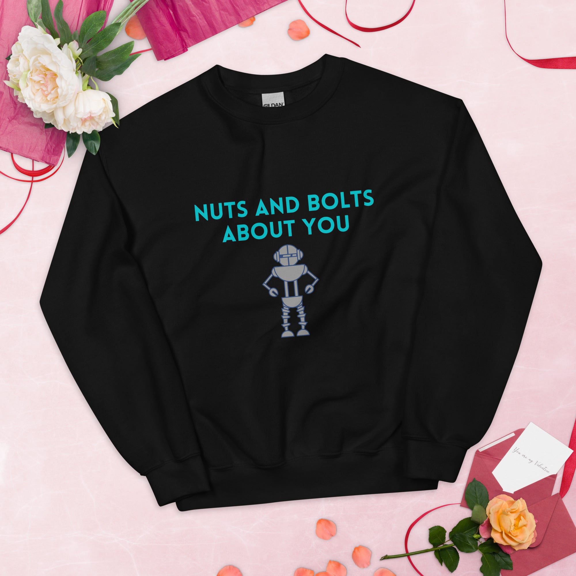 Nuts and Bolts about you Robot Sweatshirt Black