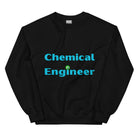 Chemical Engineer Cogs and Flask Sweatshirt Black