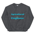 Agricultural Engineer Cogs and Plant Sweatshirt Dark Heather