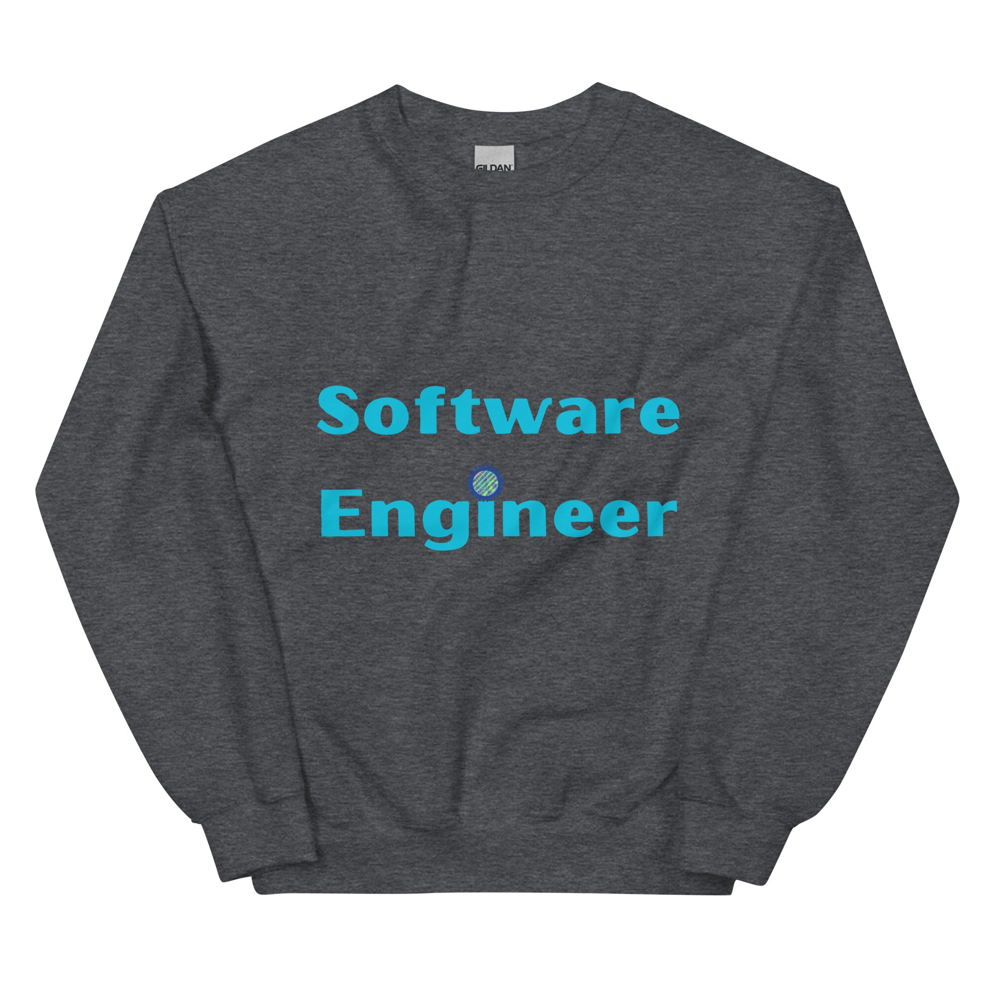 Software Engineer Sweatshirt. Software Engineering with cogs and binary code Top Dark Heather