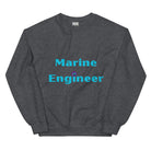 Marine Engineer Sweatshirt. Marine Engineering with anchor Top Dark Heather