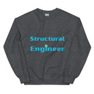 Structural Engineer Sweatshirt. Structural Engineering Top with cogs and bridge Dark Heather