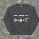 Engineering is Innovation, hard work and infinite cups of coffee Funny Sweatshirt Dark Heather