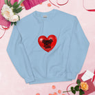 Love Engine Valentine Engineer Sweatshirt Light Blue