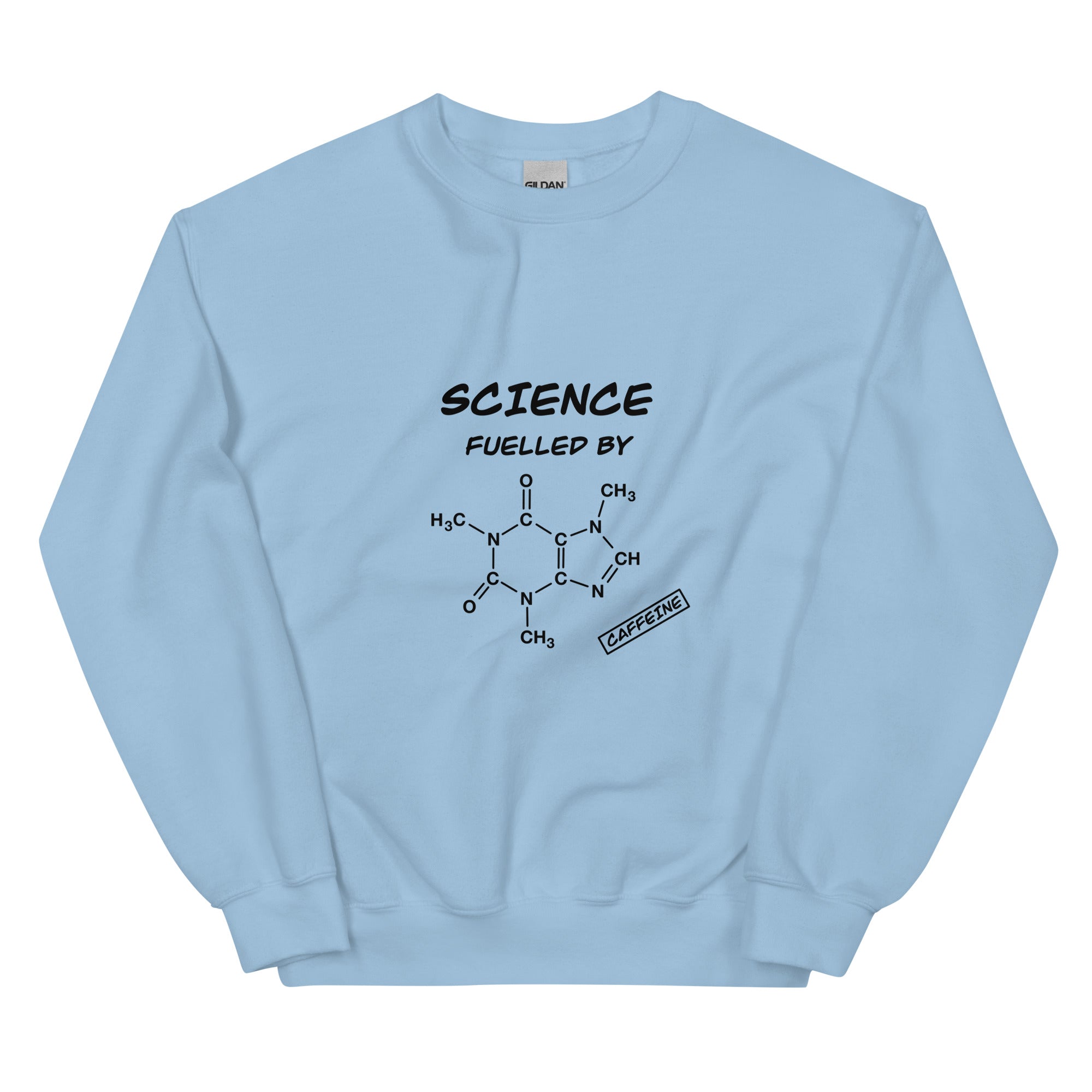 Science fuelled by Caffeine Sweatshirt Light Blue