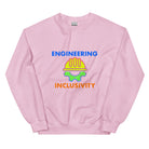 Inclusivity Engineer Sweatshirt. Celebrating Inclusive Engineering Engineering Light Pink