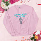 Nuts and Bolts about you Robot Sweatshirt Light Pink