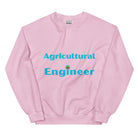 Agricultural Engineer Cogs and Plant Sweatshirt Light Pink