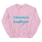 Chemical Engineer Cogs and Flask Sweatshirt Light Pink