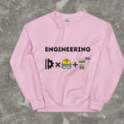 Engineering is Innovation, hard work and infinite cups of coffee Funny Sweatshirt Light Pink