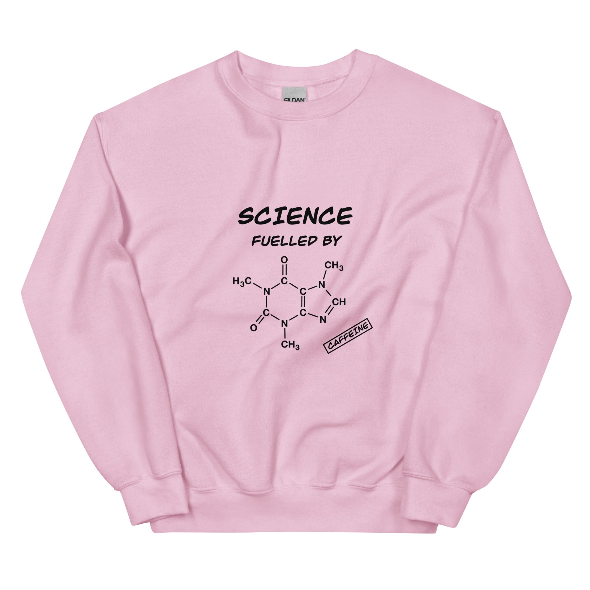 Science fuelled by Caffeine Sweatshirt Light Pink