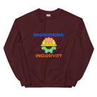 Inclusivity Engineer Sweatshirt. Celebrating Inclusive Engineering Engineering Maroon