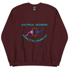 Cheeky Electrical Engineer Sexy Innuendo Sweatshirt Maroon