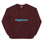 Funky Font Engineer Sweatshirt Maroon