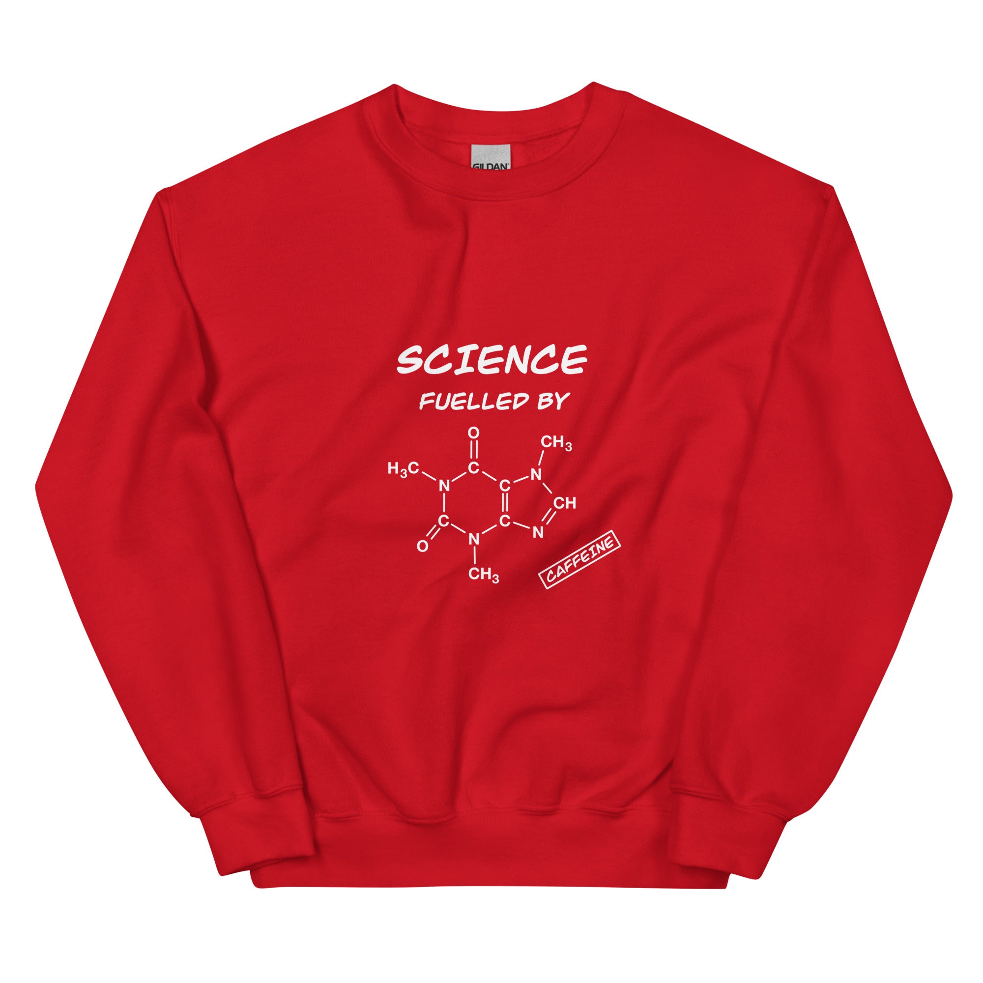 Science fuelled by Caffeine Sweatshirt Red