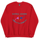 Cheeky Electrical Engineer Sexy Innuendo Sweatshirt Red