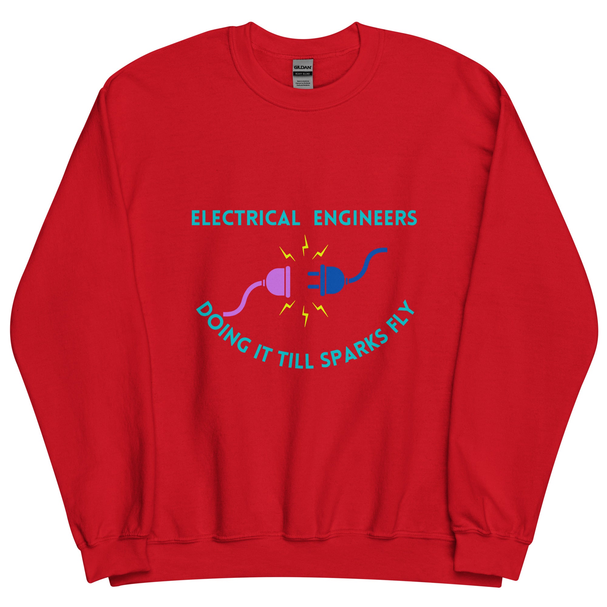 Cheeky Electrical Engineer Sexy Innuendo Sweatshirt Red