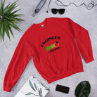 Engineer Loading Sweatshirt. Funny Engineering Graduation Top Red