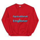 Agricultural Engineer Cogs and Plant Sweatshirt Red