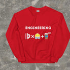 Engineering is Innovation, hard work and infinite cups of coffee Funny Sweatshirt Red