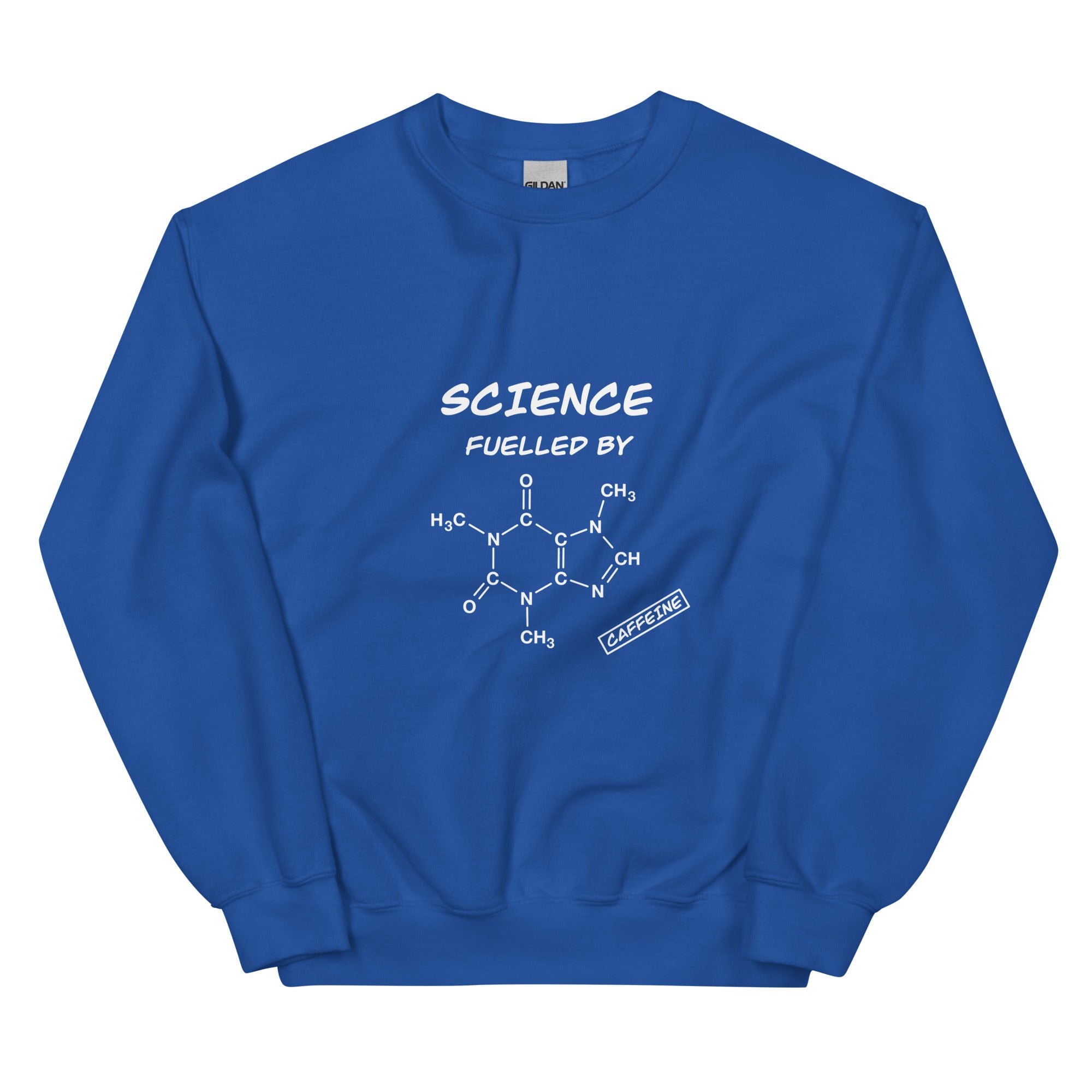 Science fuelled by Caffeine Sweatshirt Royal