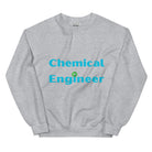 Chemical Engineer Cogs and Flask Sweatshirt Sport Grey