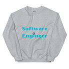 Software Engineer Sweatshirt. Software Engineering with cogs and binary code Top Sport Grey