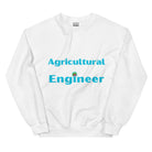 Agricultural Engineer Cogs and Plant Sweatshirt White